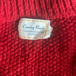 Country Road Red Women's Sweater Hamd made